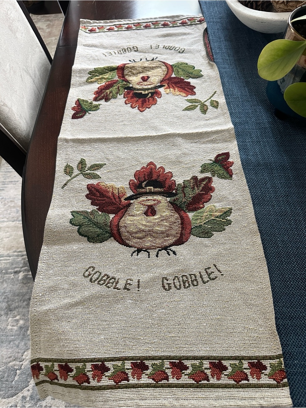 Gobble Gobble Novelty Cloth Table Runner